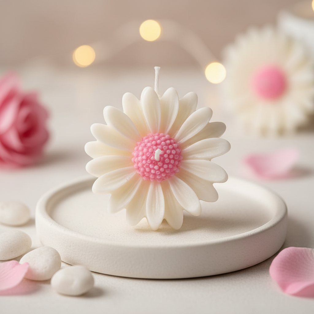Pastel Daisy Tea Light Candle