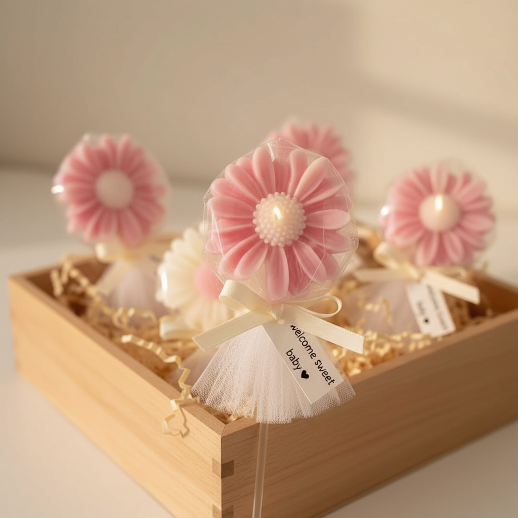 Sweet Baby Daisy Favor Candle