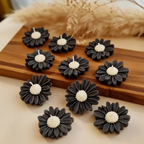 Black Daisy Tea Light Candle