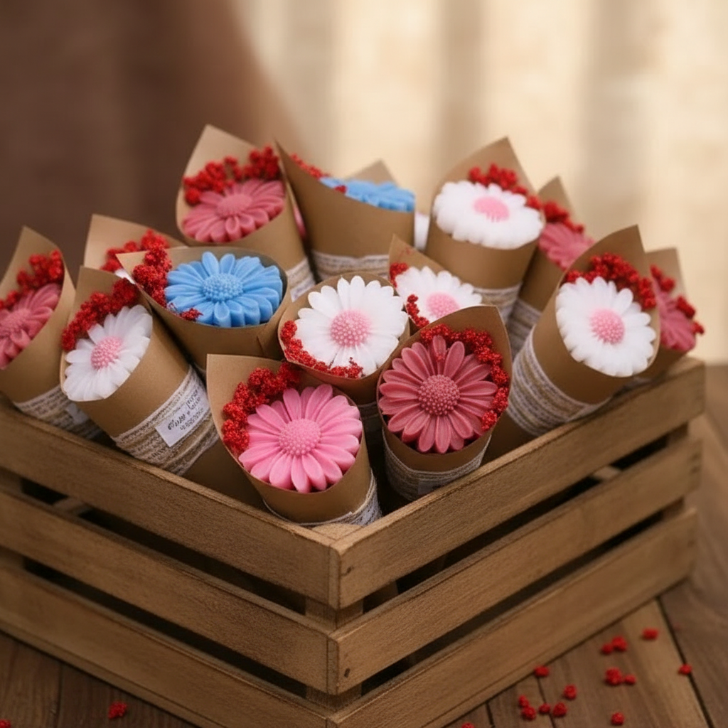 Rustic Mini Daisy Bouquet Favor
