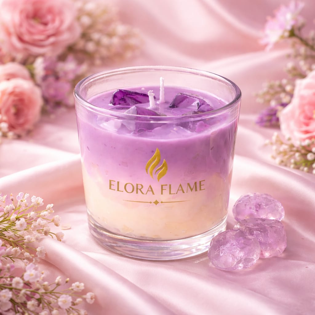 Amethyst Aura Layered Candle