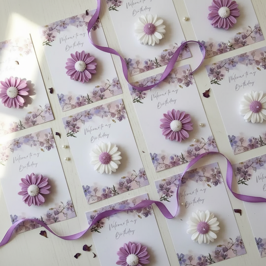Daisy Birthday Favor Candle