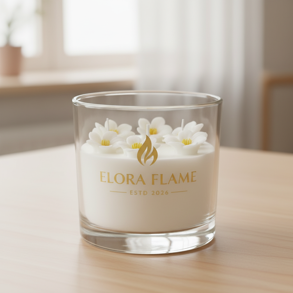 White Blossom Jar Candle