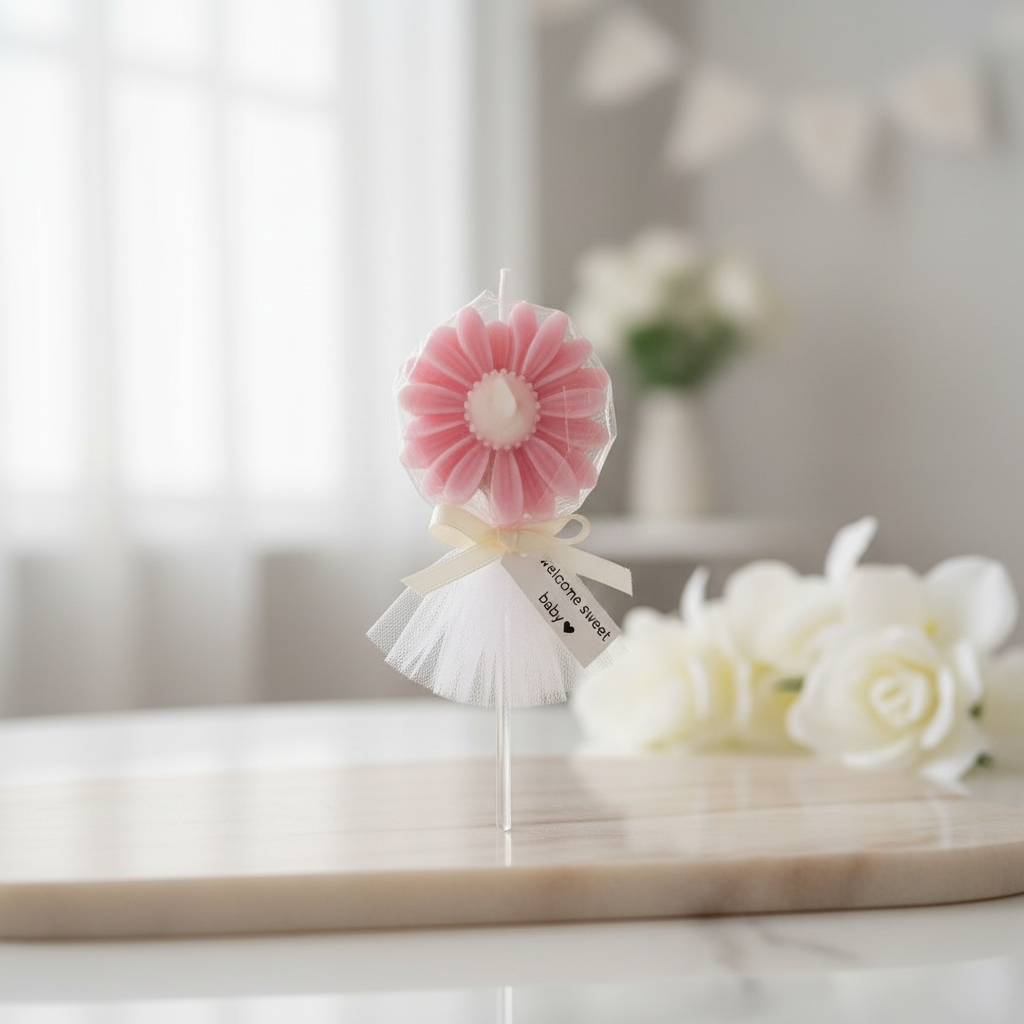 Sweet Baby Daisy Favor Candle