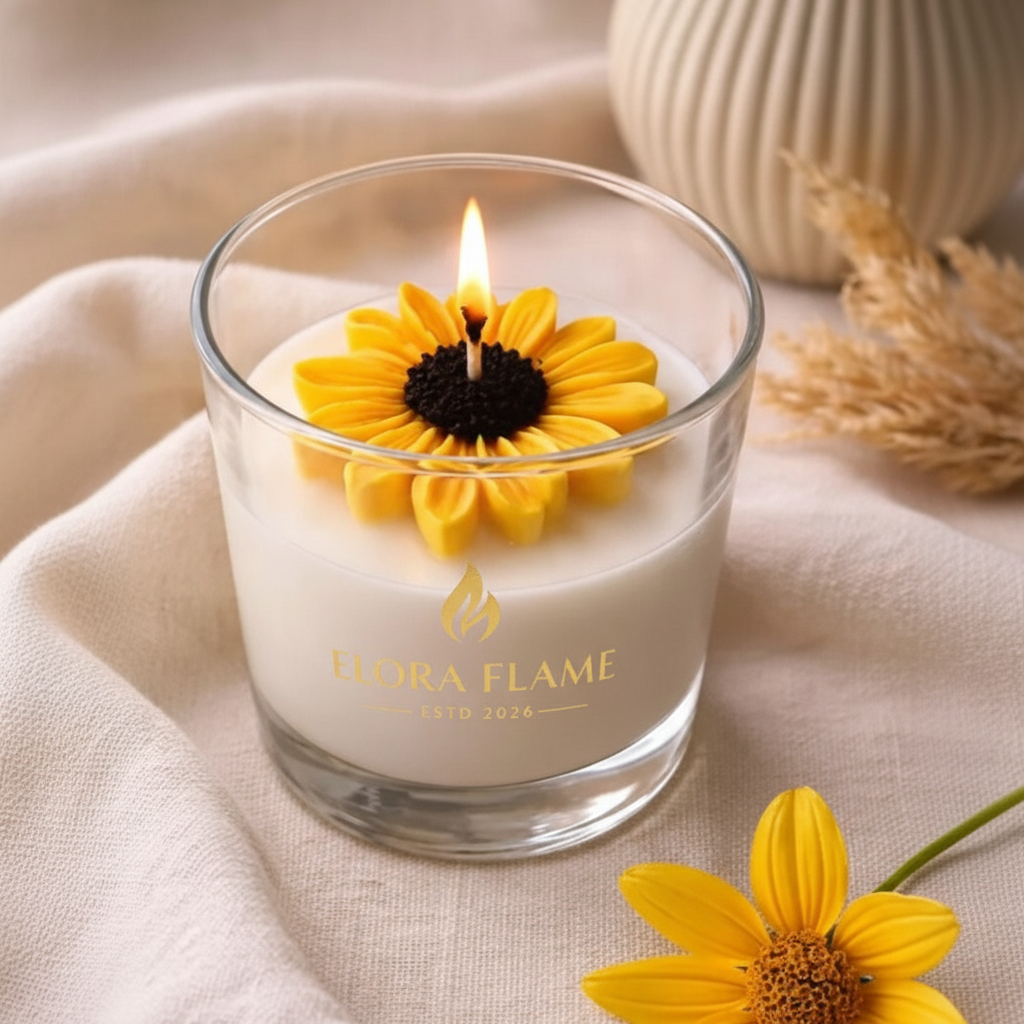 Sunflower Jar Candle