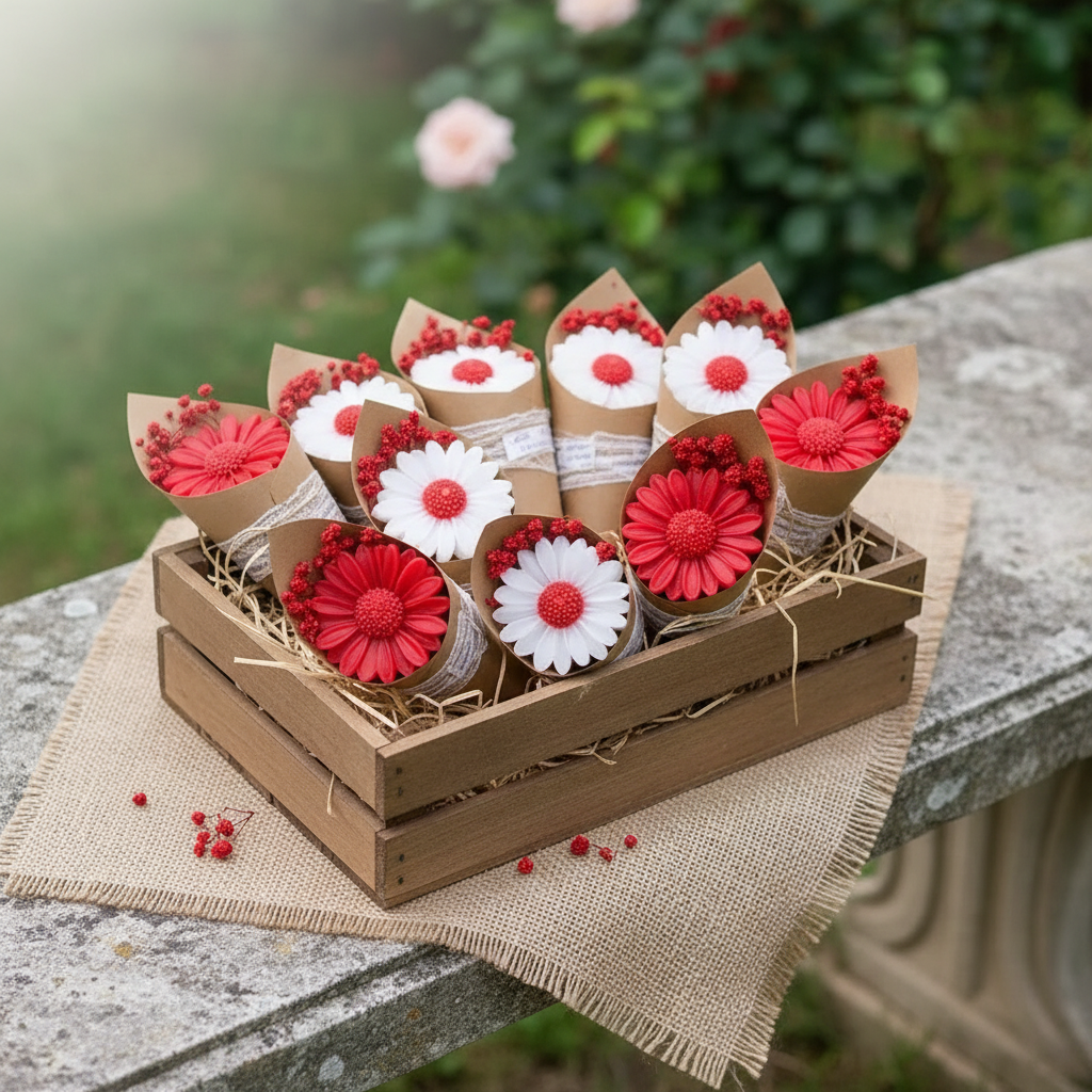 Rustic Mini Daisy Bouquet Favor