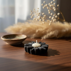 Black Daisy Tea Light Candle